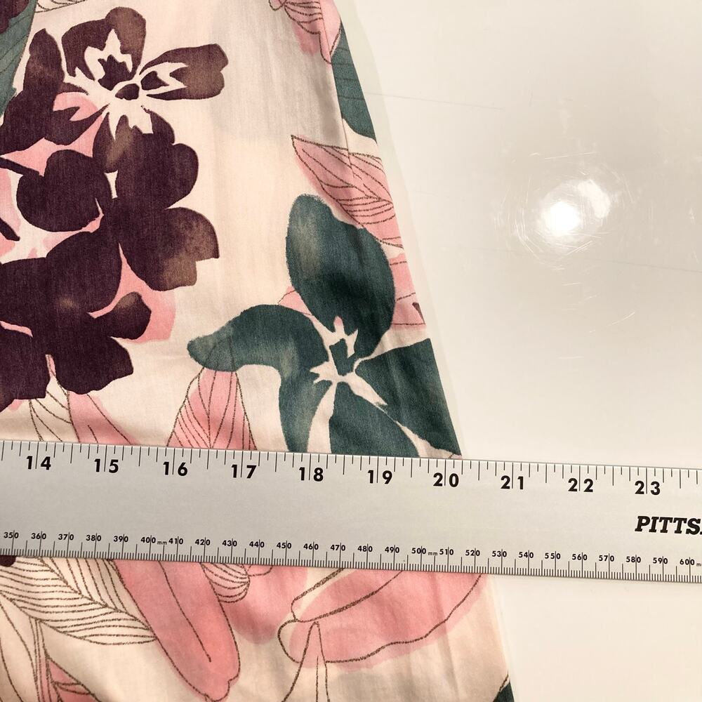NWT New ALEXIS Pants M Floral Pink Green Super-Wide-Flare Cuffed Palazzo”Dasha” - Picture 11 of 15